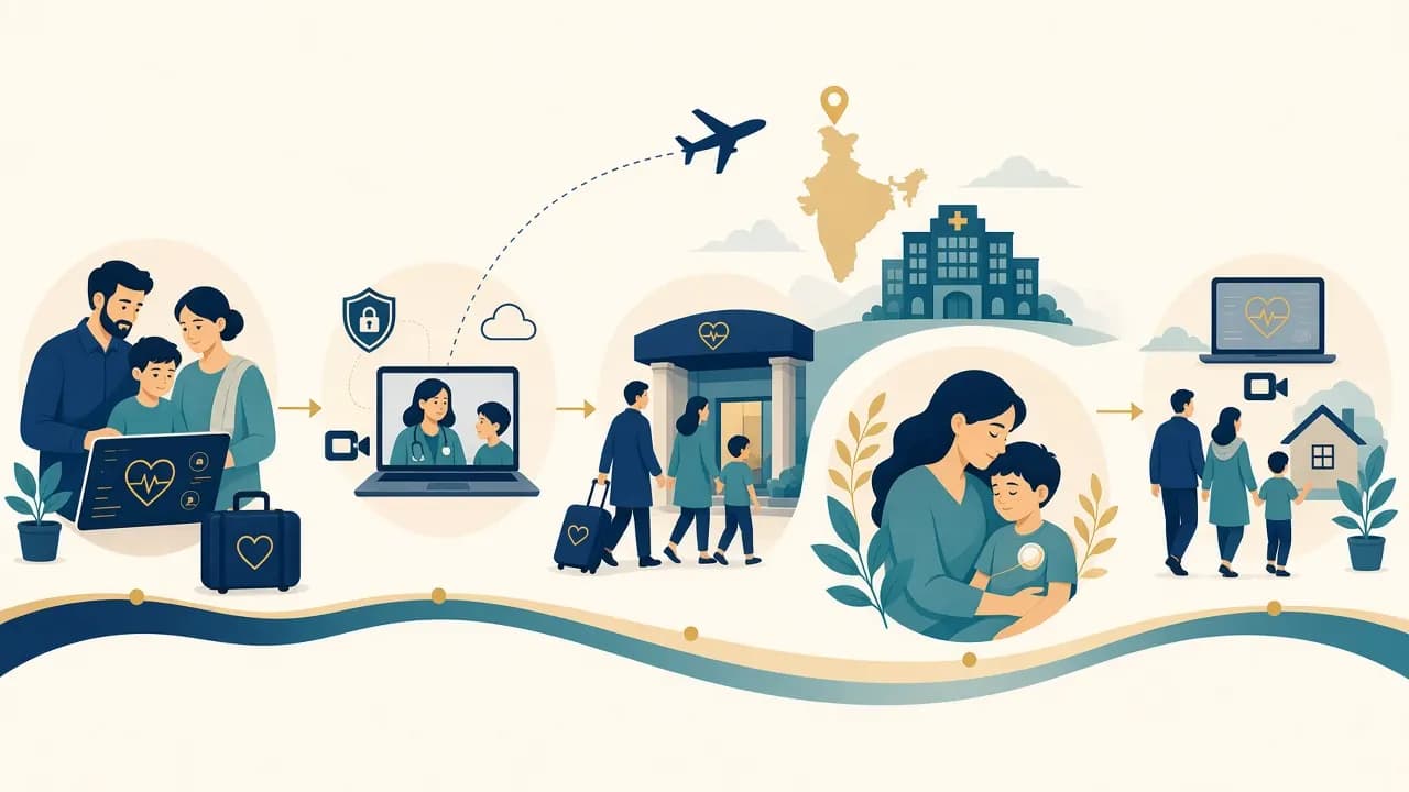 International family records, travel and follow-up journey for VSD closure