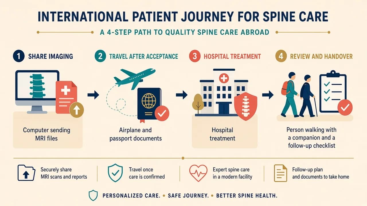International records, travel and follow-up journey for spinal tumor surgery