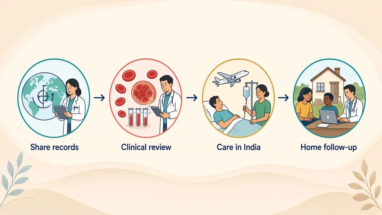 International record review, travel, Hematology care and follow-up journey for autologous stem cell transplant