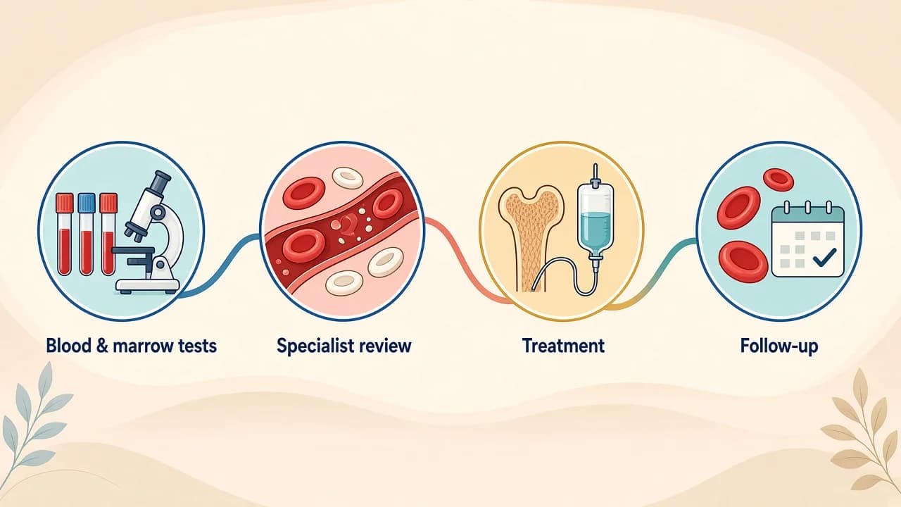 Records review, specialist assessment, procedure and recovery pathway for autologous stem cell transplant