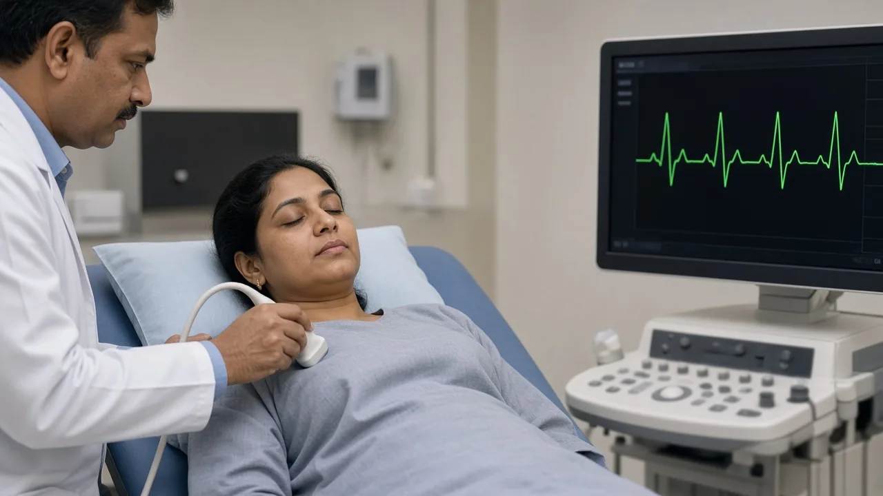 Echocardiogram heart-function monitoring during HER2-targeted breast cancer treatment