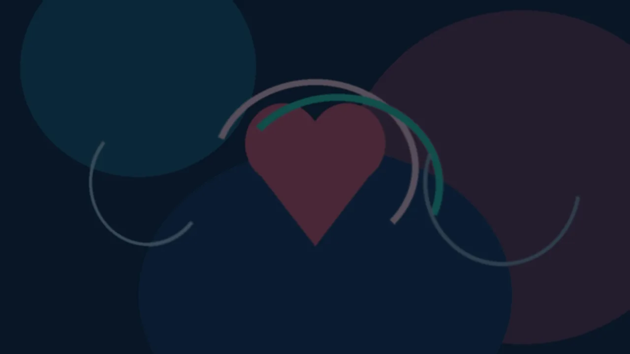 Abstract heart and vessel forms without labels