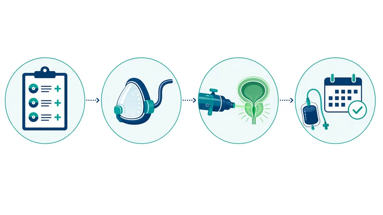 Unlabeled four-step pathway from records review to catheter recovery