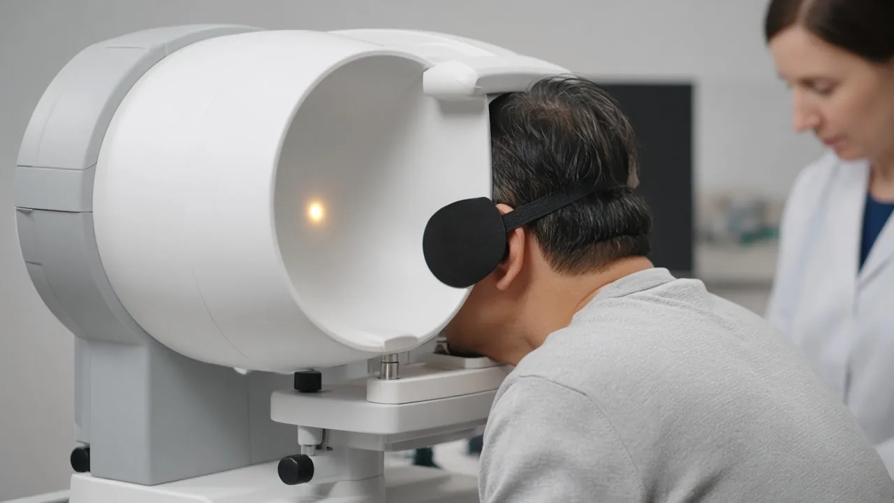 Formal visual-field testing used when a pituitary tumour sits near the optic chiasm